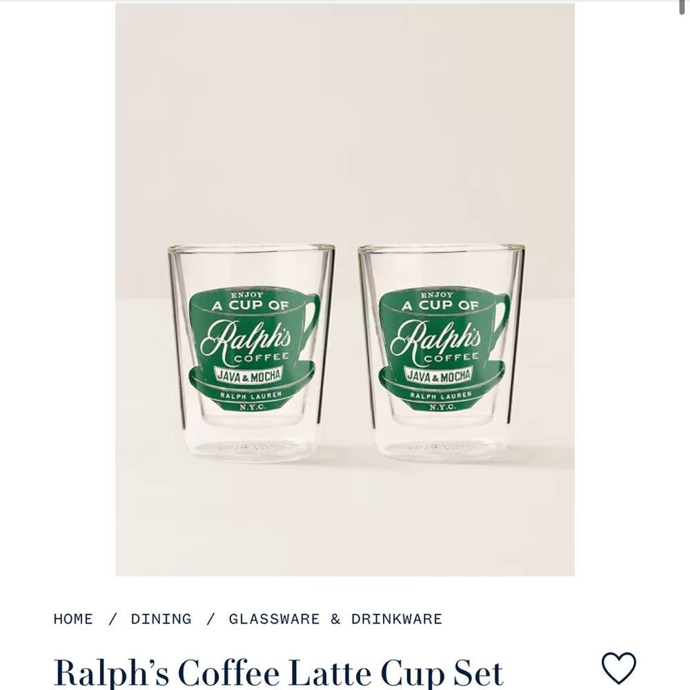 Ralph Lauren Green Coffee & Tea Accessories